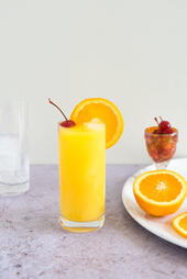 Orange Juice. Freshly squeezed orange juice delivers a bright, tangy sweetness—perfect for refreshing and energizing your night. (₩5,000)