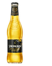Strongbow Beer. A naturally fermented apple cider with a refreshing dryness and sharp taste. Gluten-free and perfectly balanced. ABV: 4.9%. (₩10,000)