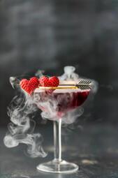 Love Potion. The Love Potion martini blends triple berries, strawberry vodka, Chambord, and pomegranate juice for a vibrant, fruity drink with deep berry notes. (₩15,000)
