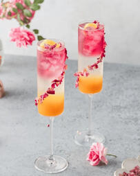 Lunar Eclipse Cocktail. The Lunar Eclipse cocktail blends fresh lychee, elderflower rose gin, and passionfruit syrup for a sweet, floral, and refreshing taste with subtle spice notes.